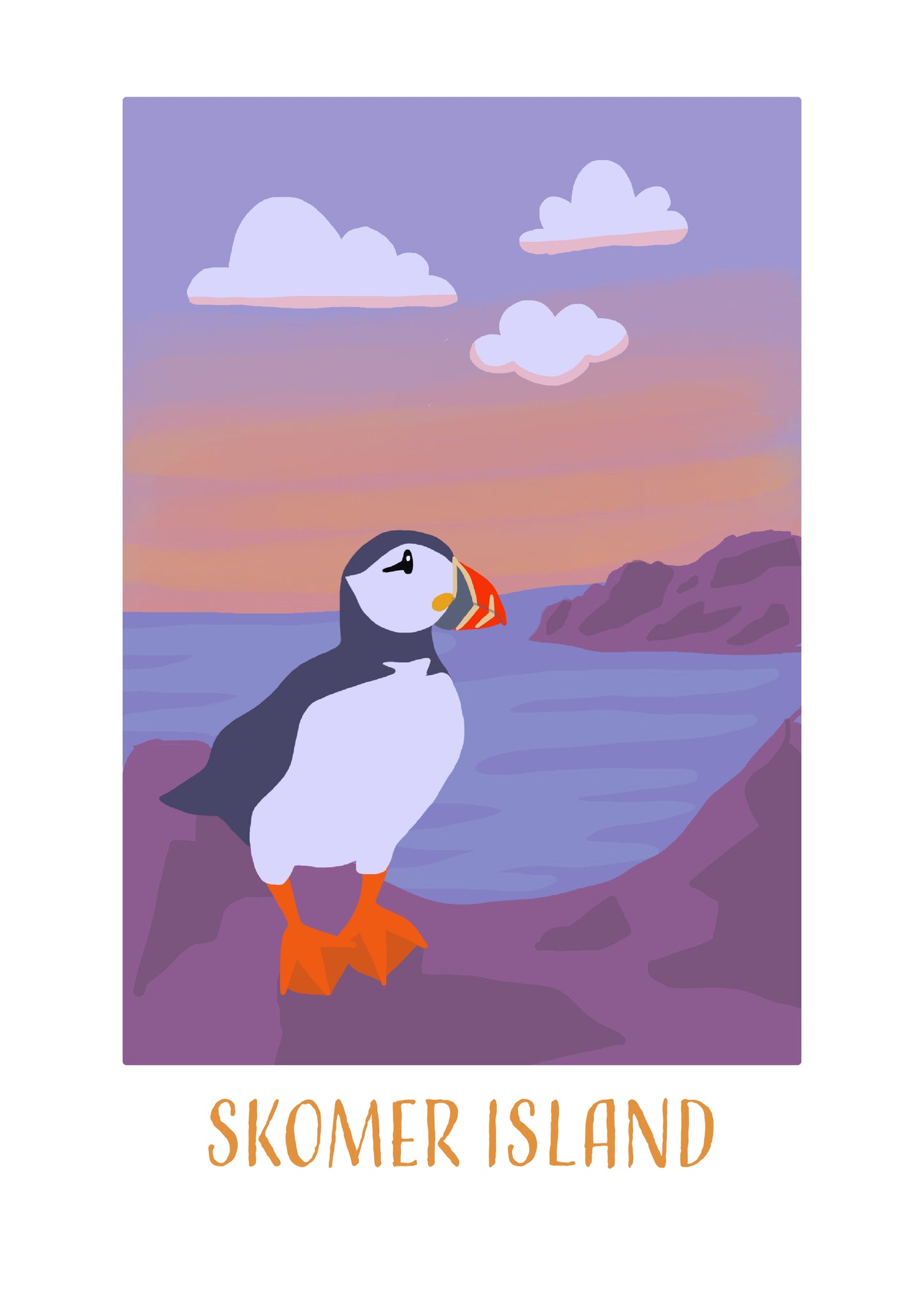 Skomer Island Puffin Print