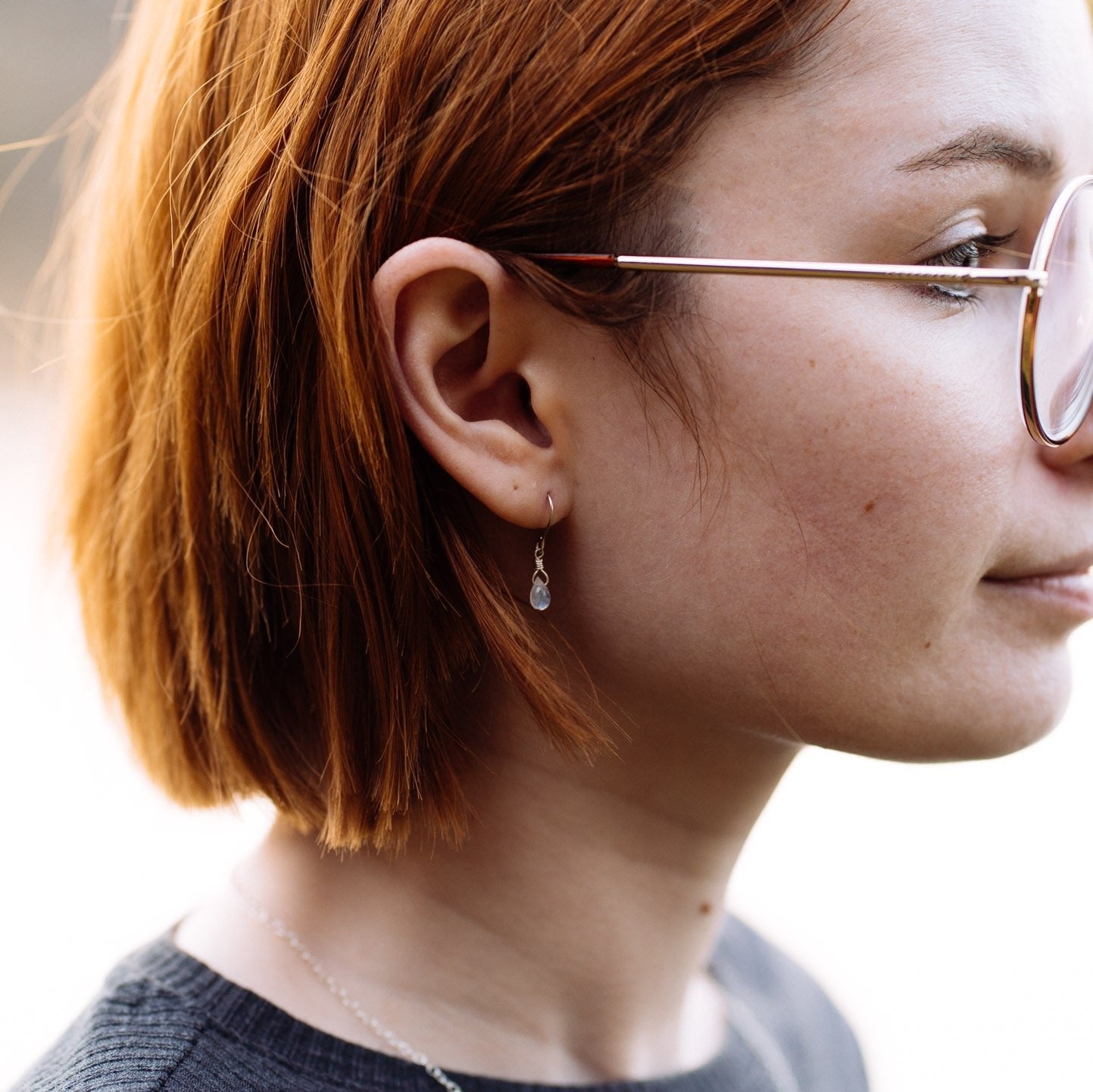 Moonstone Teardrop Earrings