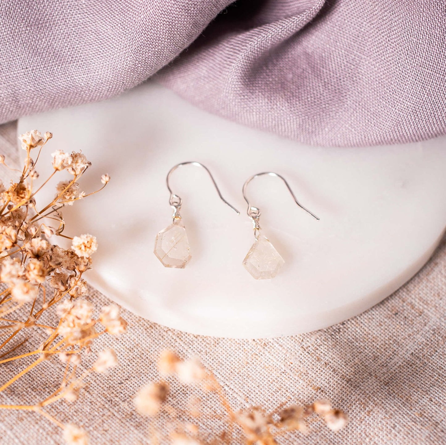 Golden Quartz Earrings