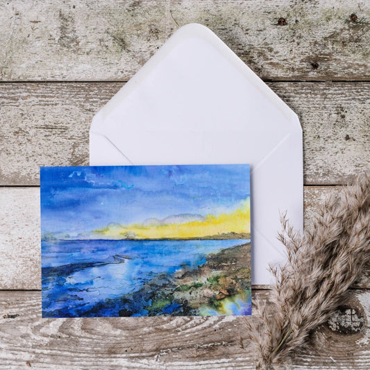 Sully Bay Sunset Greetings Card