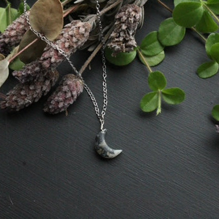 Eco-friendly handmade moon necklace, gift for her