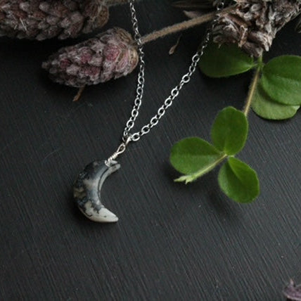 Eco-friendly handmade moon necklace, gift for her